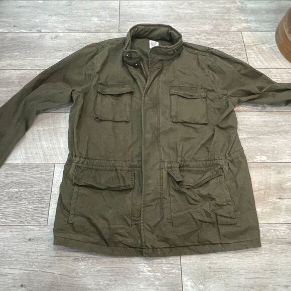 Gap M-65 Men's Size XXL Green Army Military Utility Cargo Field Coat - Picture 5 of 9